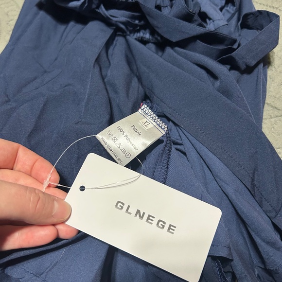 Floral Midi Corset Dress Wedding Guest Flowy Slit Lace Up Dresses for Women Tea - Picture 5 of 6